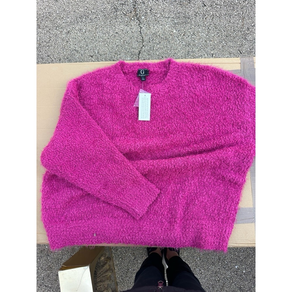 G by Giuliana Pink Eyelash Knit‎ Sweater XL NWT